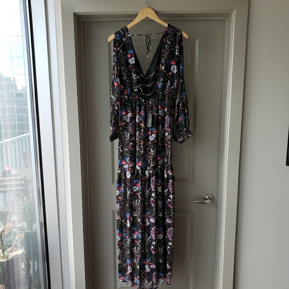 Nasty Gal Delfina Chiffon Floral Maxi Dress - Picture 4 of 8